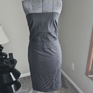 Forever Strapless Pinstripe Dress